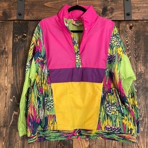 Vintage Neon Windbreaker